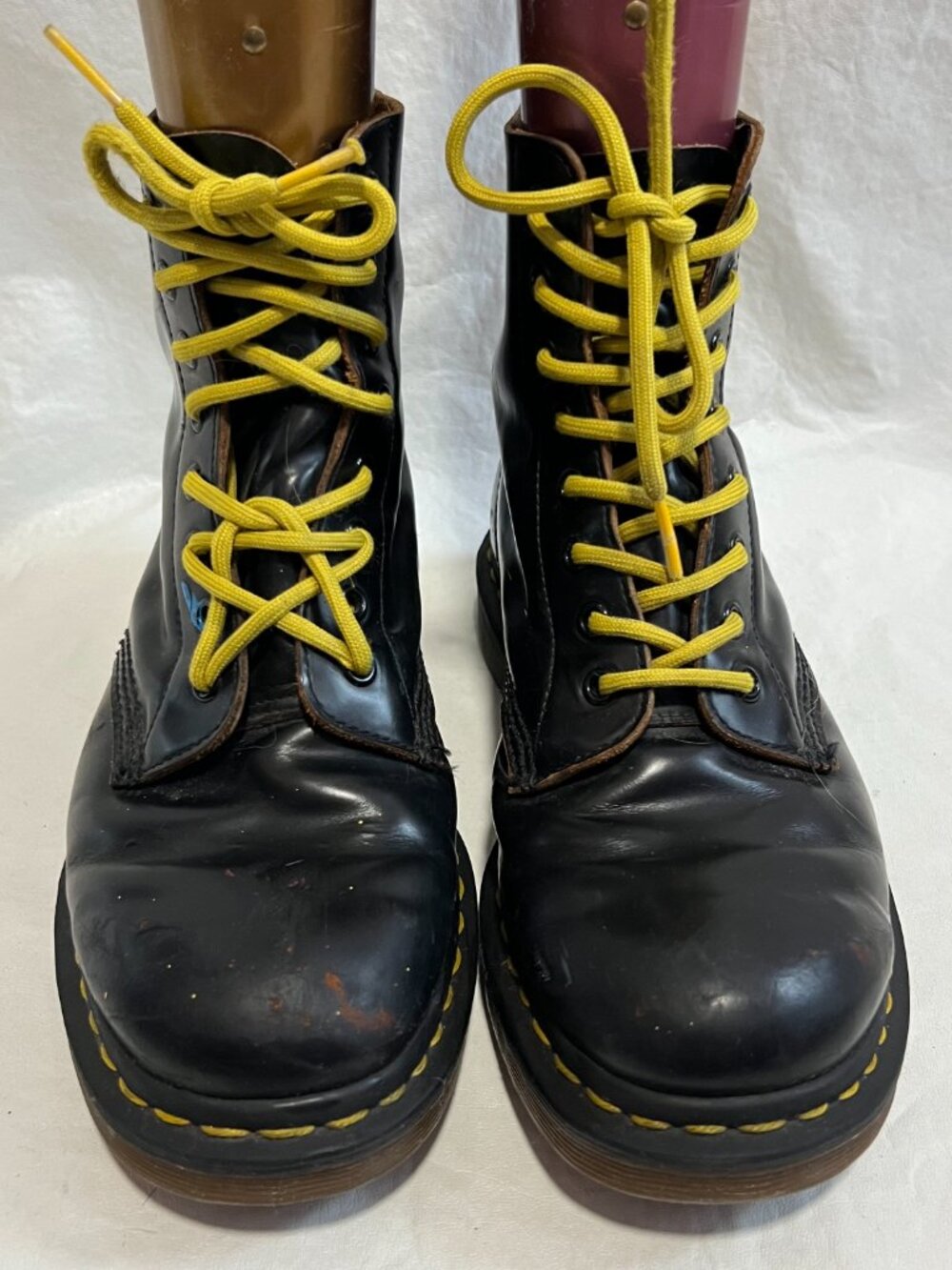 Dr Martens boots 1460 Quilon Leather black leather UK 8 US womens 10 docs - Picture 2 of 15
